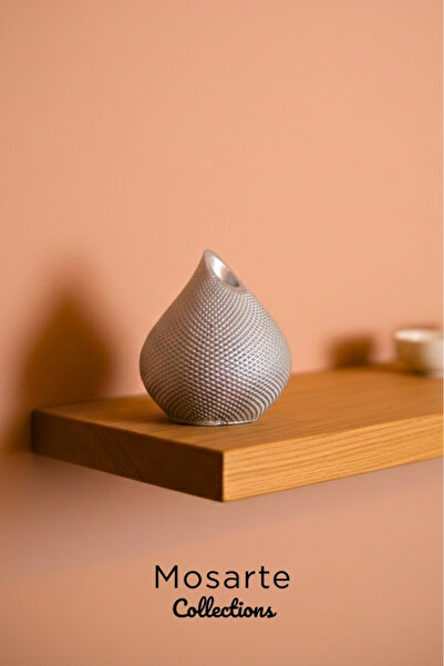 Mosarte Drop Shaped Modern Decor Vase with 3D Texture Surface