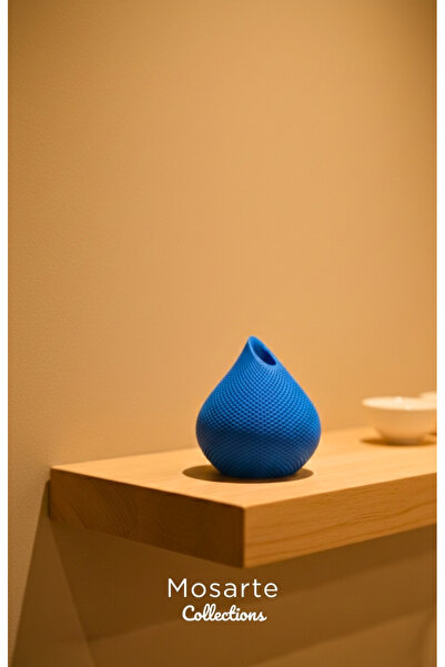 Mosarte Drop Shaped Modern Decor Vase with 3D Texture Surface