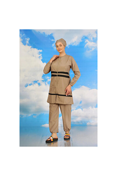 Narnuga Mi̇ray- Women's Full Hijab Swimsuit Beige