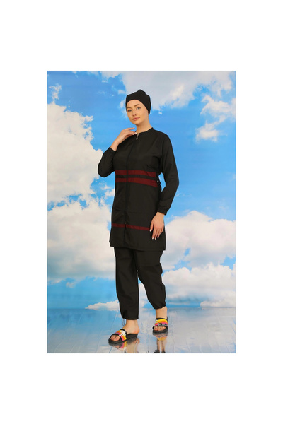 Narnuga Mi̇ray- Women's Full Coverage Swimsuit Black