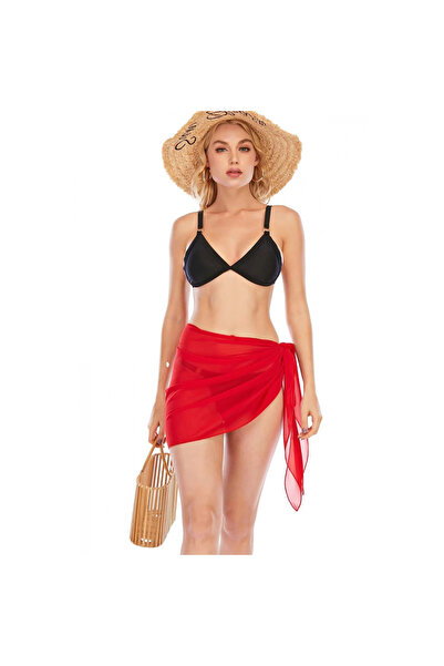 Narnuga MARSiLYAN- صوفية نسائية حمراء شفافة بخصر