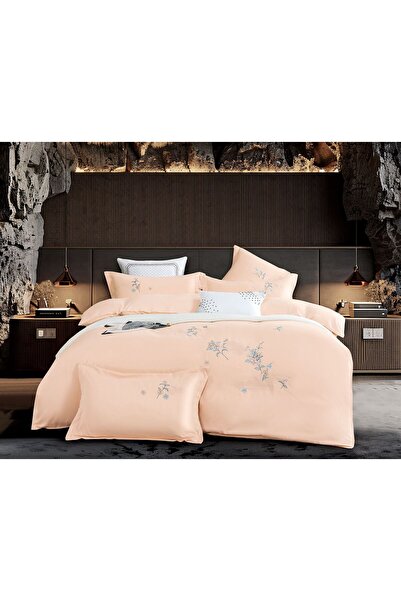 ANATOLIATEKSTILE Premium Cotton Bed Linen – Elegant Set with Delicate Embroidery, 4 Pieces