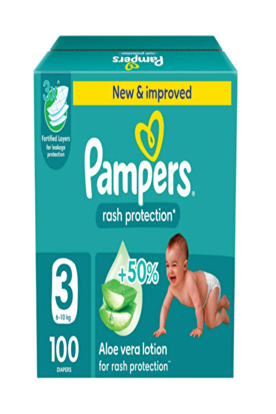 OFFER بامبرز - بامبرز رقم 3، علبة تحتوي على 100 قطعة، 400860، مقاس واحد