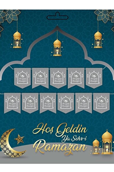 BKMC PARTY Welcome Ya City of Ramadan Written Banner Ramadan Decoration 230 cm