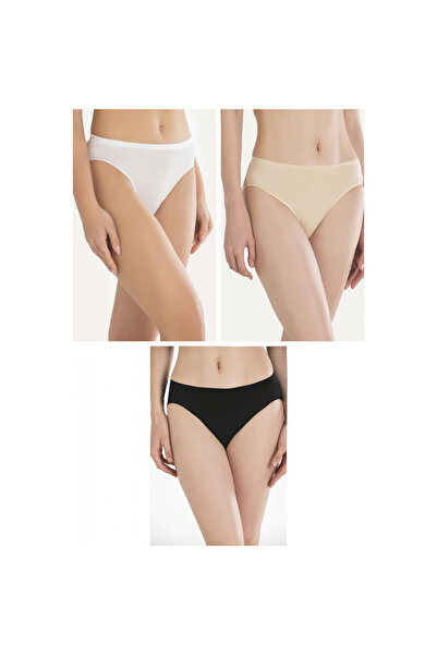 Narnuga Marsilyan- Cotton Black and White Skin Color 3-Piece Panties