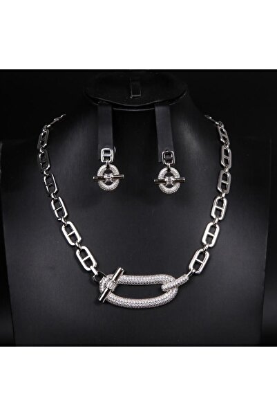 Generic سلسال فضي بحلق اصدار خاص بضمان على اللون RM-25034