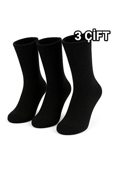 Mrc tactical 3 Pairs Winter Thick Black Socks Thermal Outdoor Camping Cotton Breathable Women Men