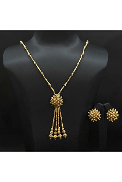 Generic سلسال ذهبي طويل بحلق تصميم تقليدي عصري بضمان على اللون - S-8931