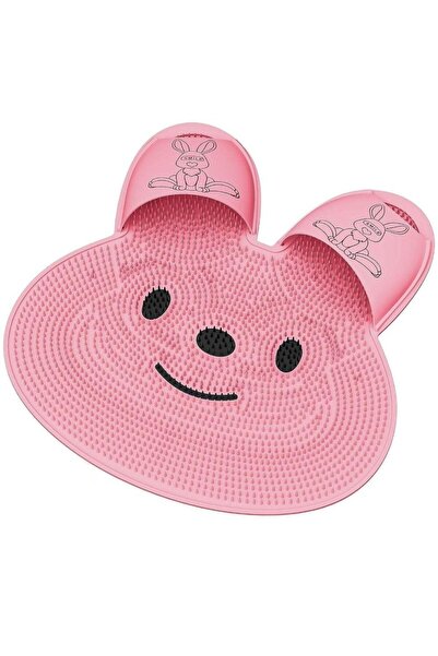 OEM Foot Massage Bath Mat, TPE, Non-Slip, Bunny Design, 45x45 cm, Pink