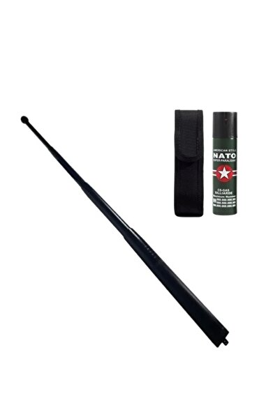 OEM Self-defense set telescopic steel baton and stun spray