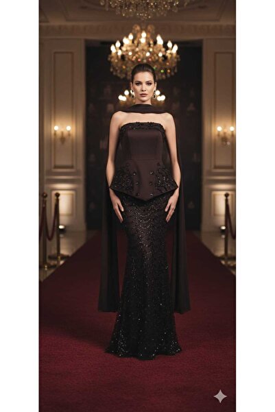 GORI FASHION Barbie dress with sequin insert and shawl