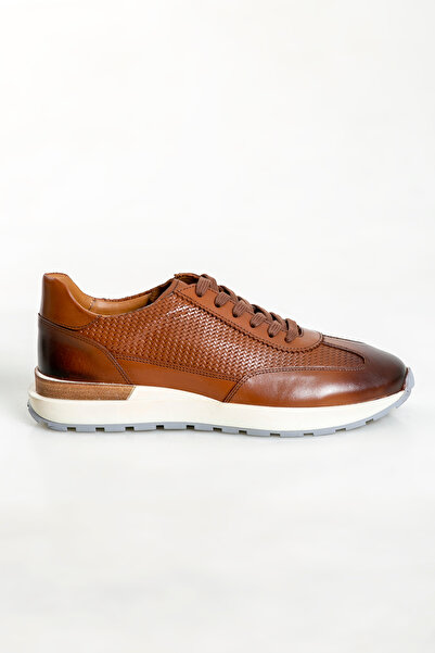 GERARDO AYAKKABI Brown Men's Genuine Leather Sports Shoes