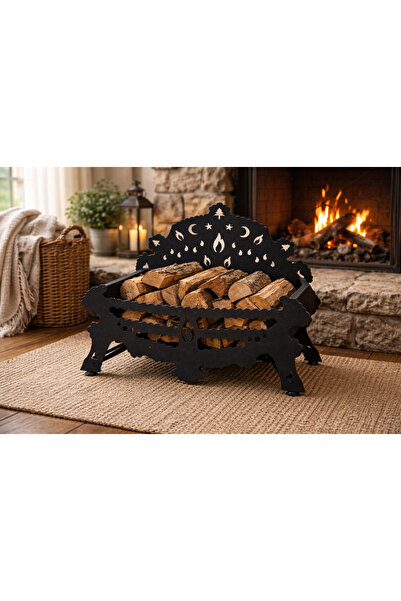 Manavgatsoba ŞÖMİNE ODUNLUK ODUN KOVASI DEKORATİF ODUNLUK