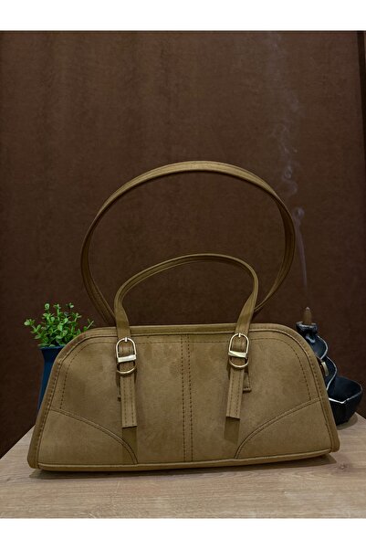 BAGLUNE UZUN ASKILI LÜX SÜET ÇANTA