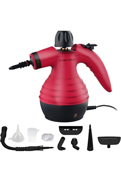 MEWE Handheld Pressurized Steam Cleaner - Multipurpose Steamer with 9-Piece Accessory Kit for S