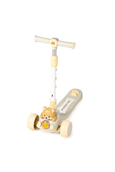 Kiko FOLDABLE 3-WHEEL SCOOTER WITH LIGHT & MUSIC-Grey