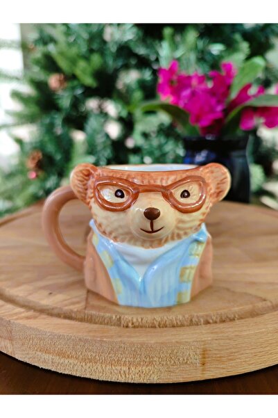 Madame Coco Paddington Bear Espresso Cup Beige /Blue 75 ml - 1 Piece