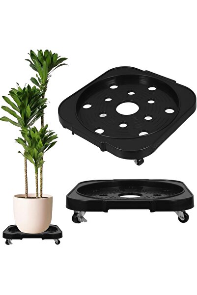 Sumkyle 2 Pack Large Plant Caddy with Lockable Wheels, Heavy Duty Rolling Plant Stand Base