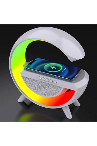 urfatakıtasarım Akıllı RGB LED Gece Lambası | Kablosuz Şarj + Bluetooth Hopar...