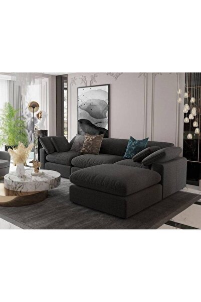 lamsat baity Gray Corner Sofa Model 'Luxury'