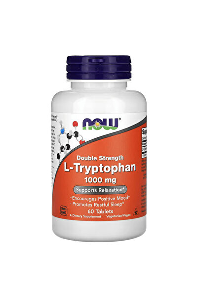 Now Foods L-Tryptophan 1,000 Mg Double Strength Sleep Positive Mood Supports ...