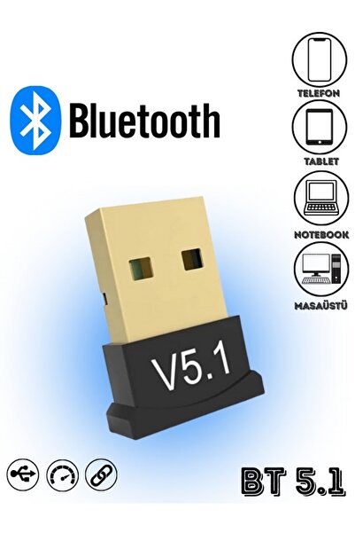 SepetteX BT 5.1 USB Bluetooth Adaptör – Bilgisayar İçin Kablosuz Alıcı, Windows 7/8/10/11 & Linux Uyumlu