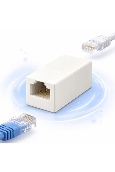 SepetteX RJ45 Ethernet Uzatma Adaptörü – Tek Port Dişi Dişi LAN Kablo Birleşt...