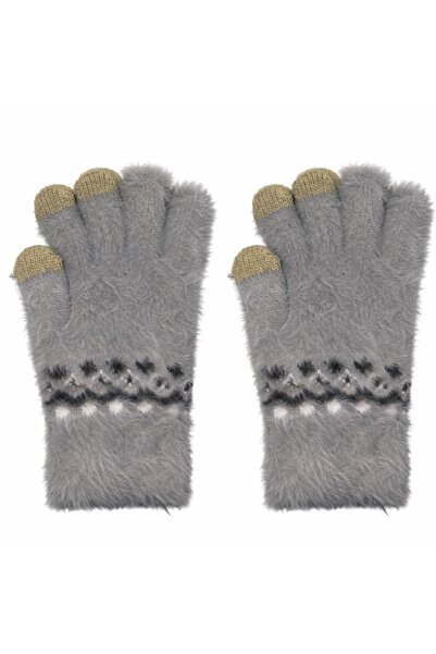 gigigiyim Self-Patterned Plush Girls' Gloves