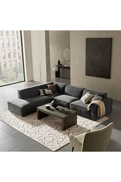 lamsat baity Gray Corner Sofa Model 'Raqi' Size 270×210