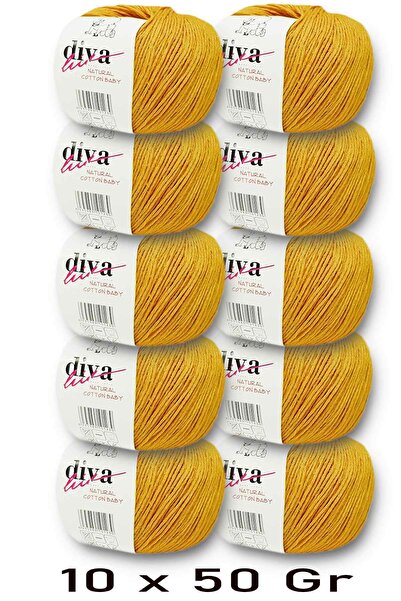 Diva İplik خيوط أميجورومي فاخرة (PANÇ) للأطفال، قطن ناعم 500 جرام (عبوة من 10...