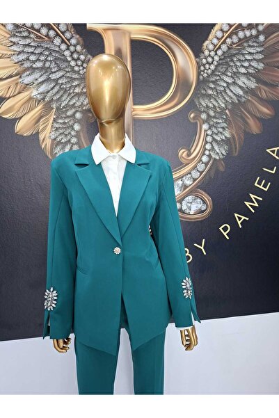 OEM BROWN COSTUME WITH RHINESTONE SLEEVE LILYA 3 - GREEN, 50