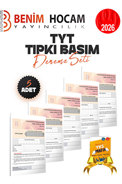 Benim Hocam Yayınları TYT Tıpkı Basım 5 Adet Deneme Seti (2021-2022-2023-2024...