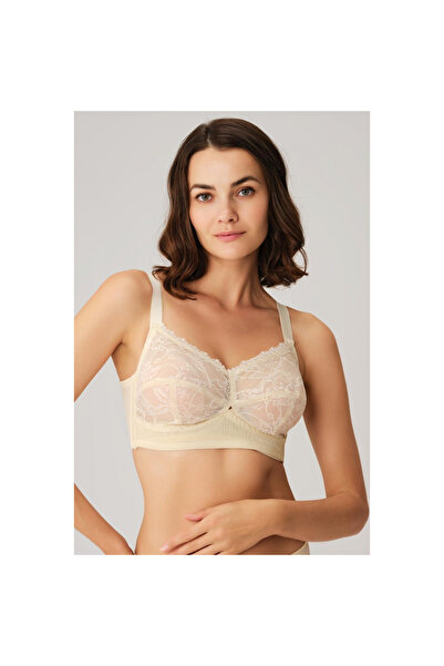 MİRALİVE Underwire Unsupported Unfilled Shaping / Sculpting Lace Minimizer Skin Bra