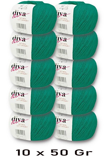 Diva İplik خيوط أميجورومي فاخرة (PANÇ) للأطفال، قطن ناعم 500 جرام (عبوة من 10 قطع) - 2121