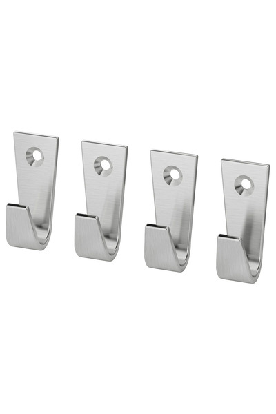 IKEA BLECKA kanca, nikel kaplama, 3,9 cm, 4 adet