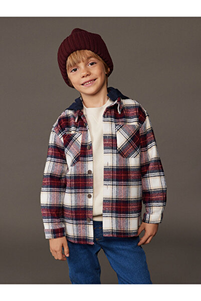 LC Waikiki Hooded Plaid Boys' Shirt