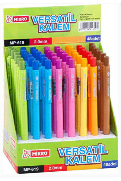 Mikro 3 Pieces Versatil Tip Pen 619-48 2.0 mm Thick Tip