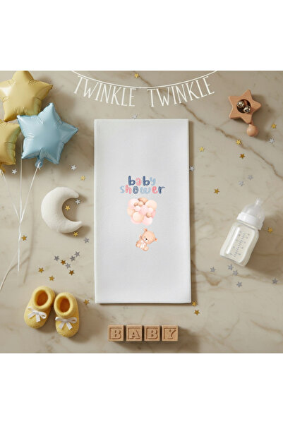VENORA Balonlu Ayıcık Baby Shower Sunum Peçetesi – Bebek Mevlidi & Hoş Geldin...