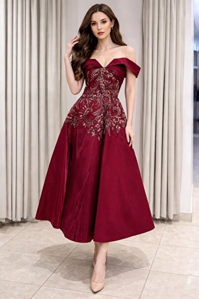 MAIN DRESS Elegant flared midi dress