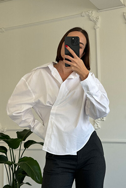 MAGARDE Double-Breasted Tie-Up Design Shirt - Cream