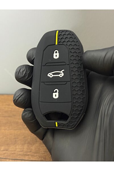 Luxe Aksesuarr Peugeot(208-508-3008-5008)-Citroen(Berlingo- C Elysee)-Ope Honeycomb Pattern Key Protection Case