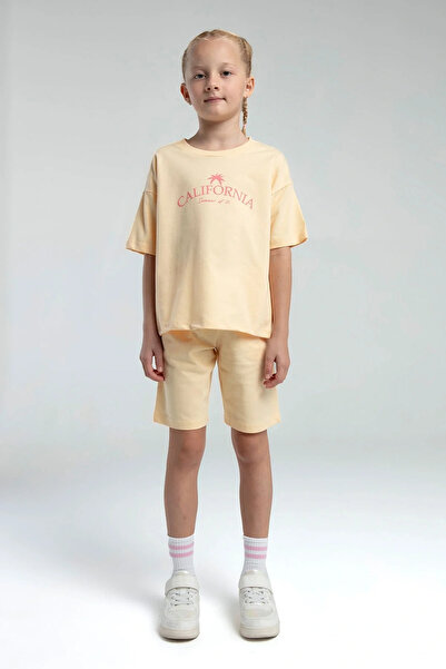 Rolypoly Set bermude pentru fete crem cu două fire 100% bumbac