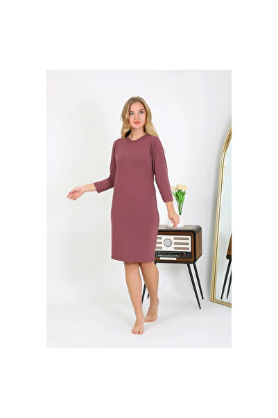 Narnuga فستان منزلي قطني من ميراي - ثوب نوم بلون البرقوق