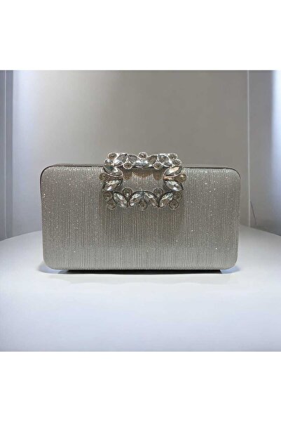 Butik Beyabags Laser Cut Silver Color Stylish Evening Bag