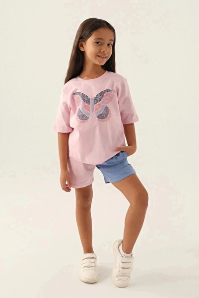 Rolypoly Girl's Shorts Set - Dusty Pink