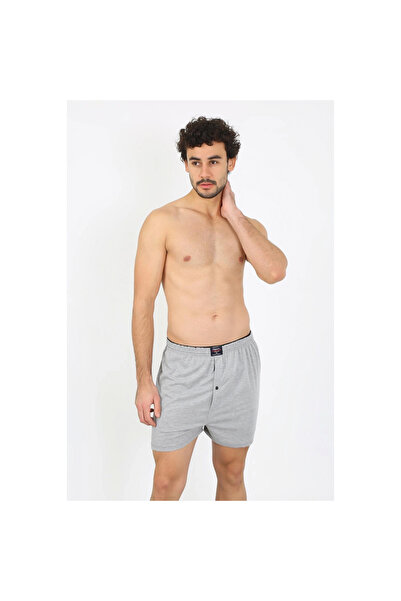 Narnuga Mi̇ray- Men's Combed Cotton Boxer Shorts Gray