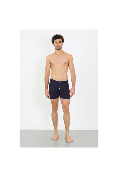 Narnuga Mi̇ray- Men's Combed Cotton Boxer Navy Blue