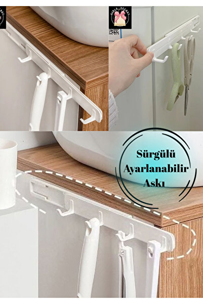 BRE HOME Sürgülü Ayarlanabilir Askı – Çok Amaçlı Dolap İçi Askılık – Mutfak &...