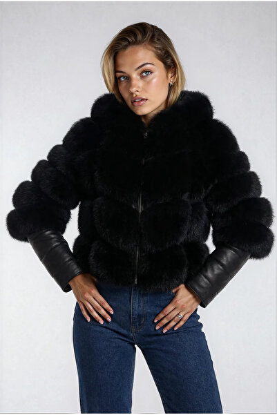 Vanni Couture Black Fur Coat S