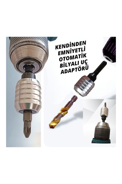 EYMEN YAPI Pratikmen Kendinden Emniyetli Otomatik Bilyalı Uç Adaptörü